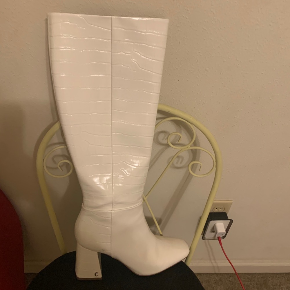 Sam Edelman Karina white boots 91/2
